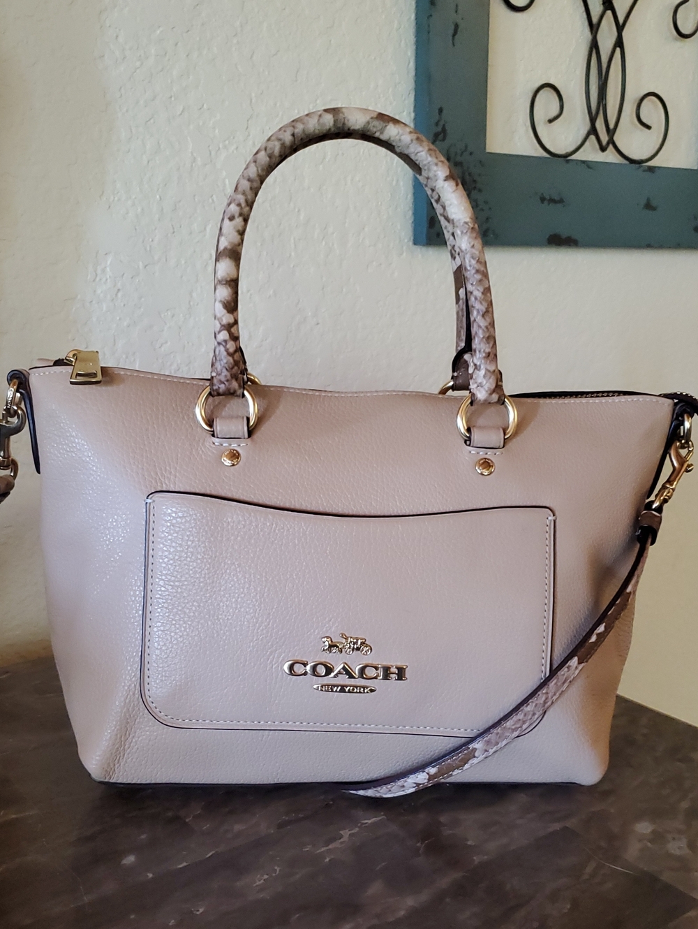 Coach Exotic Mini Emma Satchel Crossbody